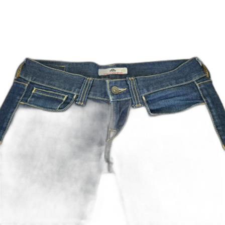 Mörkblå bootcut jeans med låg midja