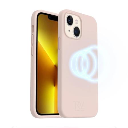 iPhone 14 Silikonskal Rvelon MagSafe - Sand Rosa Baby rosa