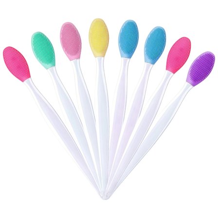 8 stk. skånsom eksfolierende silikonbørste ansiktsverktøy for fjerning av hudormer på nesen