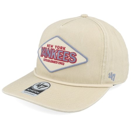 47 Brand - MLB Beige snapback Cappellino - New York Yankees MLB Cairn 47 Hitch Rope Mojave Stone Snapback @ Hatstore