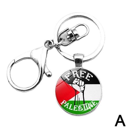 Palestina Flagg Nøkkelring, Fritt Palestina Palestinas Nasjonalflagg Nøkkelring
