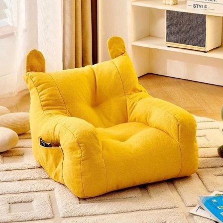 Enkel Soffa Barn Liten Soffstol Baby Läshörna Barn-FA- Gul