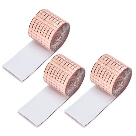 5 x 5 mm Mini Spejlmosaiksten, Selvklæbende Spejlfliser