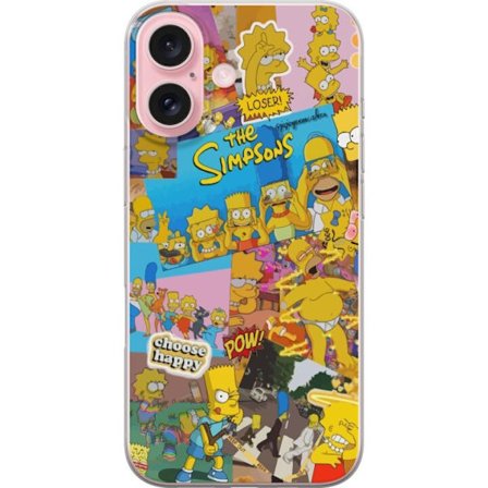 Yhteensopiva Puhelinkuori Apple iPhone 16 The Simpsons Collage Retro Cartoon Pop Art