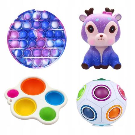 4-pack Pop It Fidget Toy Set