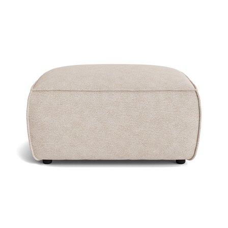 Aura Pouf Aragon Beige moderner Polsterhocker quadratisch bequeme Sitzgelegenheit elegantes Design für Wohnzimmer Schlafzimmer 44,5cm