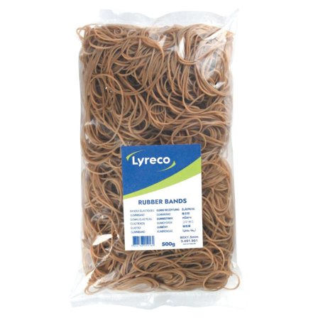LYRECO Gummiband 90x1.5mm - Lyreco - Emballage och lagerutrustning - Bindgarn gummiband och stift - Gummiband
