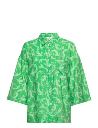 Objrio 3/4 Shirt 125 Langermet Skjorte Grønn Object*Betinget Tilbud