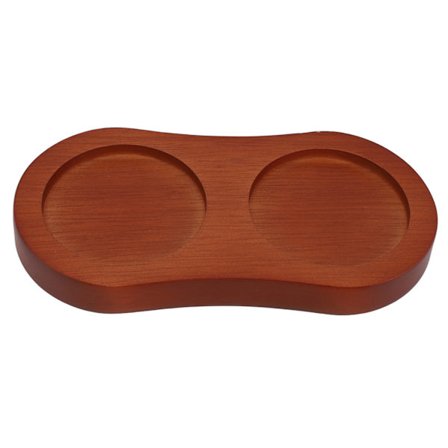 Pippuri- ja suolamyllyn alusta, 8-muotoinen, helppokäyttöinen puinen myllyn alusta erilaisten maustepullojen asettamiseen