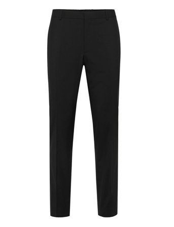 Italian Wool Blend Slim Trouser Black Calvin Klein