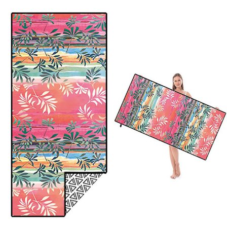 Mikrofiber Strandhåndklæde til Voksne - Oversized Rejse Strandhåndklæder - 150*75cm Hurtigtørrende Pool Håndklæder