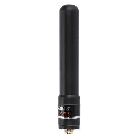 Høyforsterkning HH S518+ SMA-F UV dobbelbånds kort antenne for Baofeng UV-5R mobil amatørradio