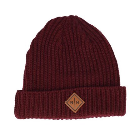 Northern Hooligans - Röd cuff Beanie - Folder Beanie Maroon Cuff @ Hatstore