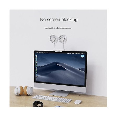 Bærbar skærmventilator til kontor, studerende, klasseværelse, sovesal, hængende skærm, USB-elektrisk dobbeltventilator