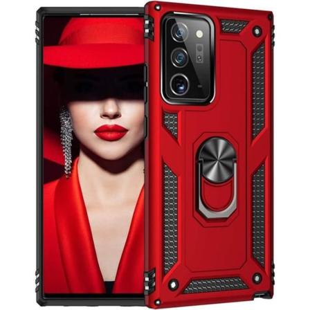 Etui til Samsung Note 20 Ultra (6,9") Rød hård, stiv ring med tyk ryg Forstærket Border Army Style Röd