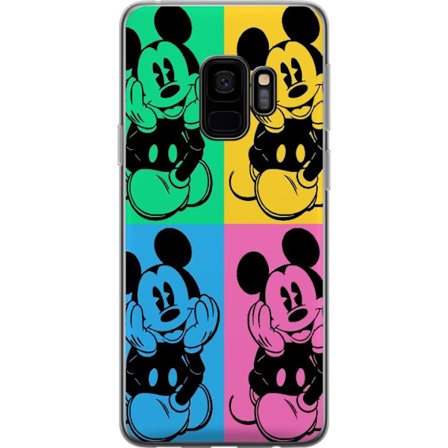Kompatibelt Mobilskal till Samsung Samsung Galaxy S9 Mickey Mouse popkonst affisch färgglad Disney retroserie tecknad ikonisk figur Andy Warhol-stil