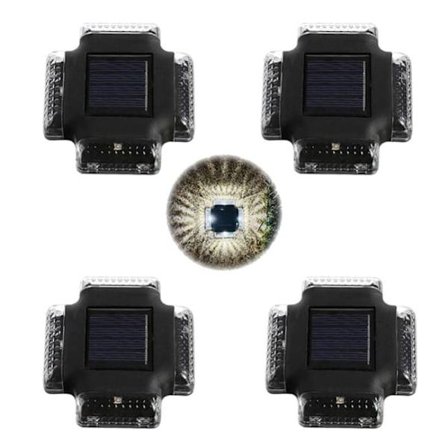 Solcelledrevet belysning for trapper og rekkverk 4-pakning_OF