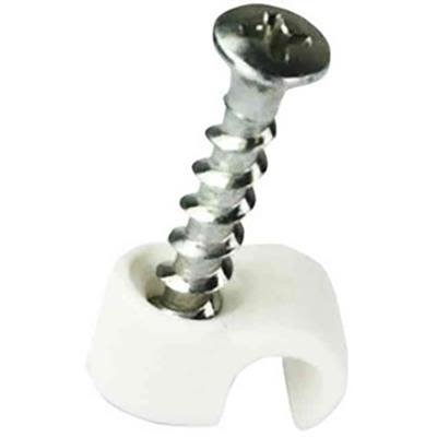 Schneider Electric 2190041 Skrueklips TCS, med skrue, hvit, 18–22 mm, 50-pakning, Installasjonsmaterial