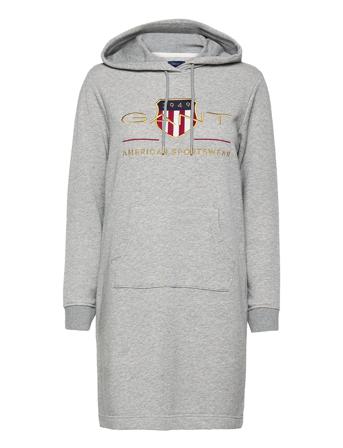 Archive Shield Hoodie Dress Knælang Kjole Grå GANT