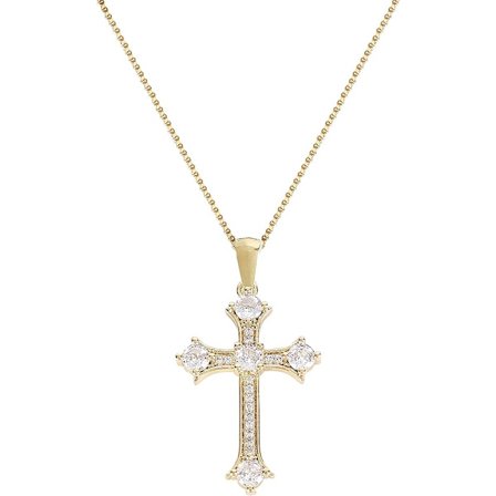 Korshalskjede for kvinner Smykker Halskjede for tenåringsjenter kvinner 16K gullbelagt korsanheng Chokerhalskjede Valentinsdag Smykker Jenter Gull