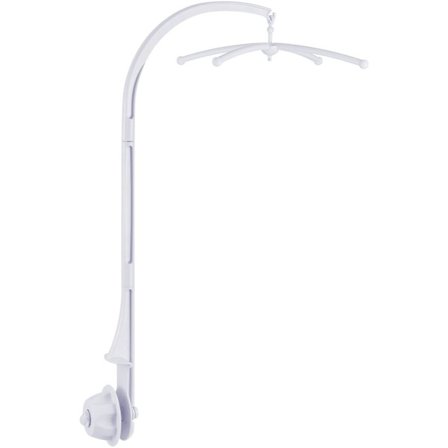 Mobilramme Hvid Krybbe Mobilholder Baby Mobil med Stativ Armstativ til Hængende Legetøj og Dukker