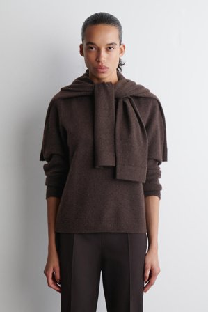 COS Cashmere Crew-Neck Jumper in Brown - Women