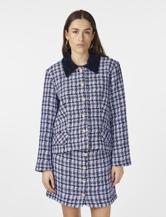 YAS Yasbucana Ls Short Jacket - Blue - M