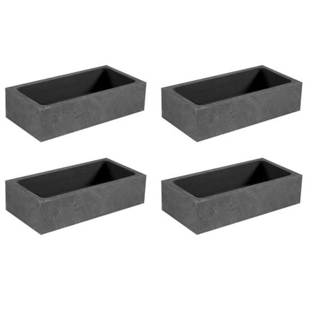 Stykke 1 KG Grafitbarrestøbningsform Støbebarrestøbeform Sølv Guldbarrestøbeform Smeltning Støbning Raffinering