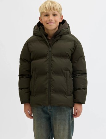 Jack & Jones Jjesoho Puffer Hood Sn Jnr - Khaki green - 152