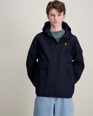 Lyle & Scott Hooded Windbreaker Jacket Blå Jakker Gutt - Kids Brand Store