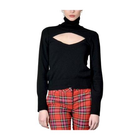 Blugirl, Turtlenecks Zwart, Dames, Maat:M