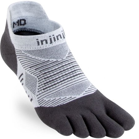 Injinji Run Lightweight No-Show Unisex workout socks Grey 47,5+