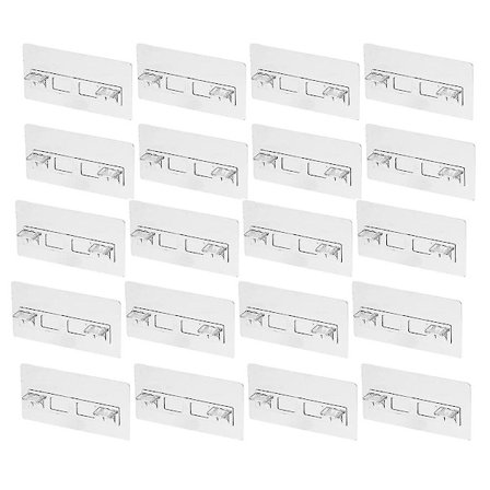 20 stk. Hylle-Plugger uten Hyllebrakett Klare Hylle-Pinner for Skap