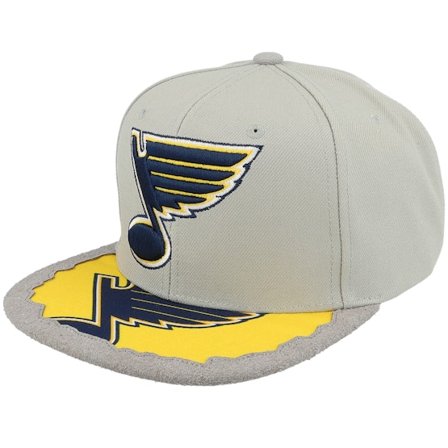 Mitchell & Ness - NBA Gris snapback Casquette - St. Louis Blues Munch Time Vintage Grey Snapback @ Hatstore