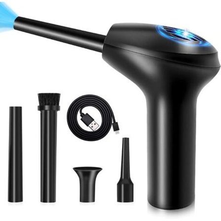 Komprimerad luftblåsare compu Cleaner, kraftfull elektrisk dammsamlare 33000RPM, uppladdningsbart batteri, luftdammsugare för damm