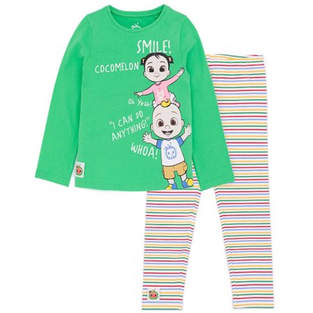 Cocomelon Barnkläder/Barn Långärmad T-shirt och Leggings Set