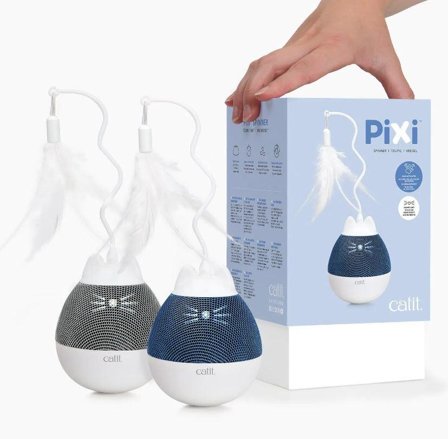 Catit Pixi Spinner Katteleke - Hvit/Grå