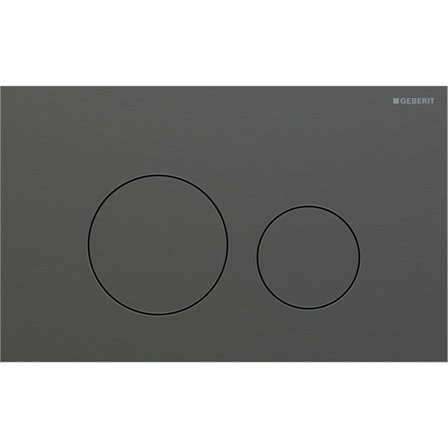 Geberit Sigma 40 Round Spolplatta rostfritt stål Svart krom, Badrum