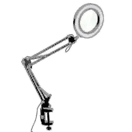 10x Forstørelsesglas med lys og 3 farvetilstande, 10 justerbare lysstyrker, forstørrelseslampe til skrivebord