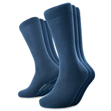 FreeFeel | 3-pak błękitnych skarpet bambusowych nad kostkę dla mężczyzn