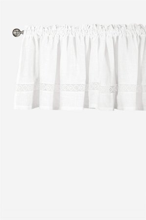 Cellbes of Sweden - Gardinkappa med spets Monica - vit - - 50 x 250 cm