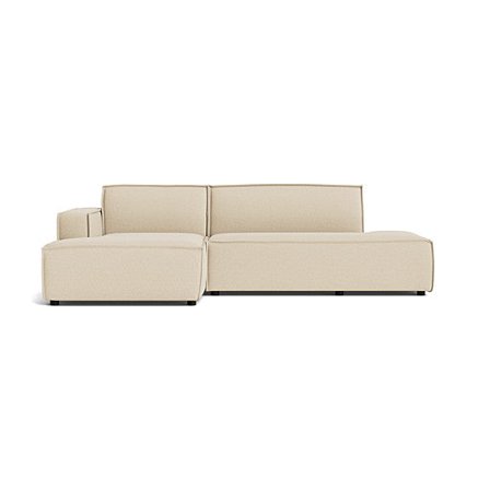 Lyon chaiselong sofa, venstrevendt | open end - Rosario Beige - 278x160x78cm - Komfortabel Sofa med Chaiselong & Bøgetræsramme