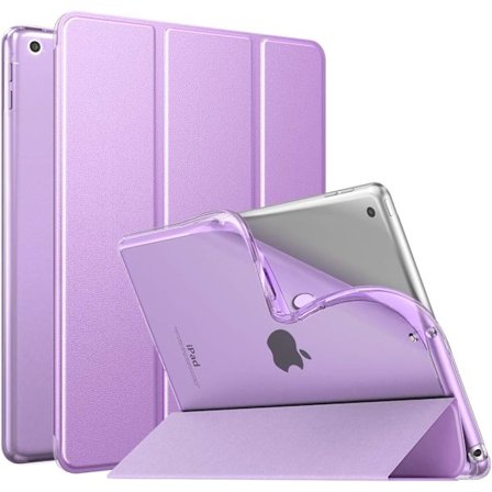 Lilla iPad 10.2-deksel for iPad 9. generasjon 2021/iPad 8. generasjon 2020/iPad 7. generasjon 2019 Mykt frostet deksel Slim-deksel med S
