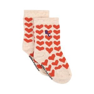 Kids - Bobo Choses Heart Printed Socks Cream 17-19 (6-9 Months) - Underwear - 17-19 (6-9 Months) - Cream