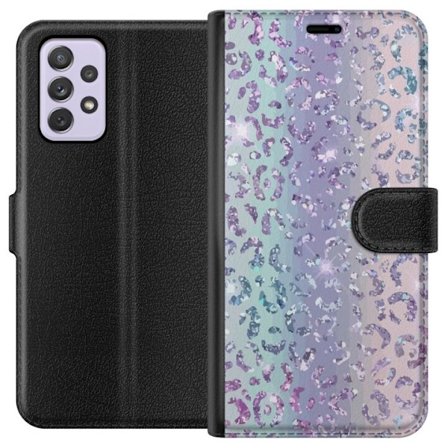 Kompatibelt Plånboksfodral till Samsung Samsung Galaxy A52s 5G Glitter Leopard