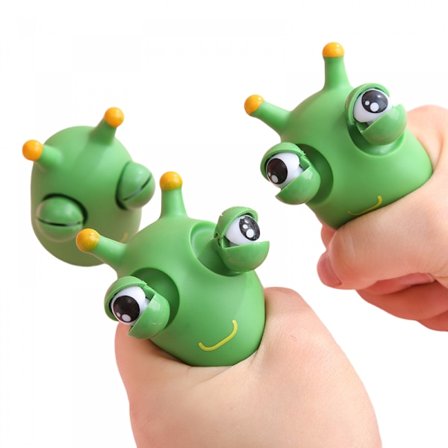 Långsamt upphöjda ögon som poppar docka Anti Vent tryck leksaker miljövänlig plast leksaker, Caterpillar