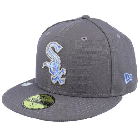 New Era - MLB Šedá fitted Kšiltovka - Chicago White Sox MLB22 Fathers Day 59FIFTY Charcoal Fitted @ Hatstore