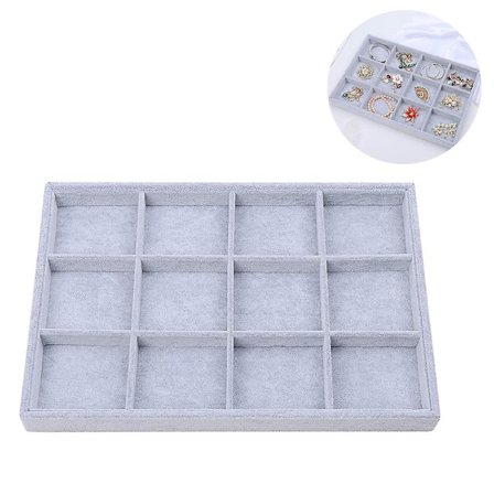 Handgjorda Sammets Stapelbara Smyckesbrickor Ringar Örhängen Armband