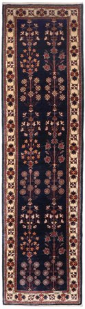 Gabbeh Kashkuli Teppich Handgeknüpft 80X298 Läufer Schwarz/Braun Persien/Iran