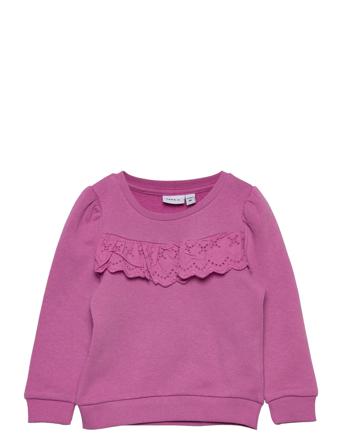 Nmfnolly Ls Sweat Bru Camp Sweat-shirt Genser Lilla Name It